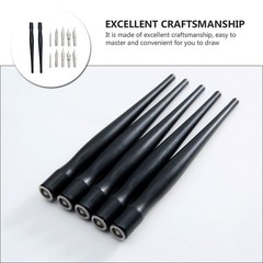2 Sets Durable Cartoon Dip Pen Holders Plastic Metal for Comic Drawing Supplies