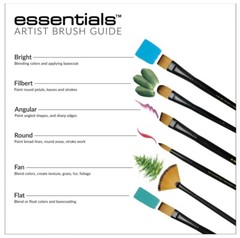 Royal & Langnickel Long-Handle Paintbrush Set & Zip Pouch, Angled, Round, Flat &