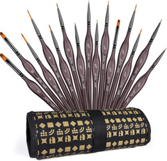 Golden Maple Miniature Paint Brushes, 15PC Model Brushes Micro Detail Paint Brus