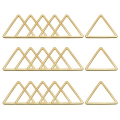 Triangle Earring Beading Hoop Hollow Frame Charm 17mm/ 0.67″ Brass Tone, 50pcs