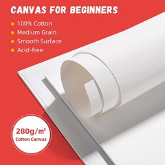 Simetufy 40 Pack Canvas Boards for Painting 8x10In 8″x10″- 40 pack, white