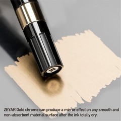 ZEYAR Liquid Gold Chrome Paint Marker Dual Tips Extra Fine and Medium