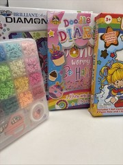 Doodle Diary Set & Rainbow Brite Art Kit & Diamond Painting Kit – NEW 4 Kits