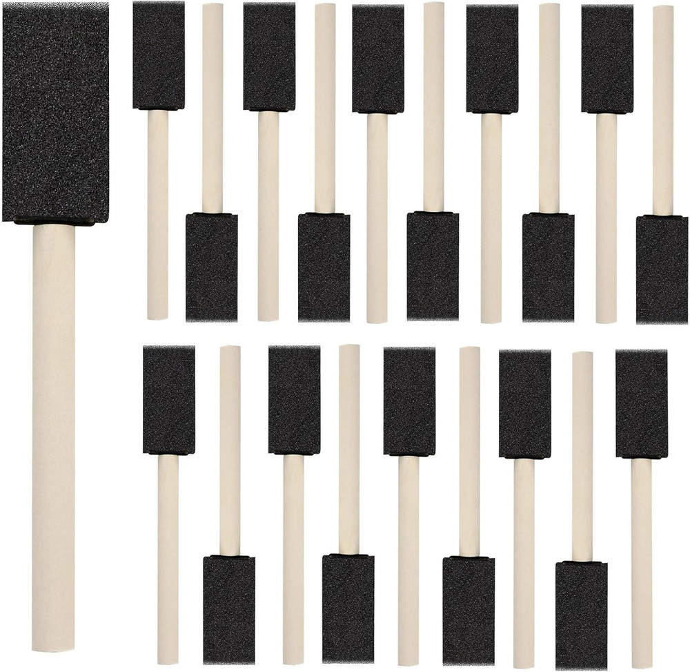 20 Pcs Foam Paint Brushes, 1” Sponge Paint Brush, Foam Brushes for Painting, Cr