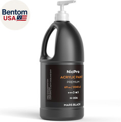 Black Large Acrylic Paint Set (69 Oz, 2040 Ml) Rich Art Painting Supplies Non To