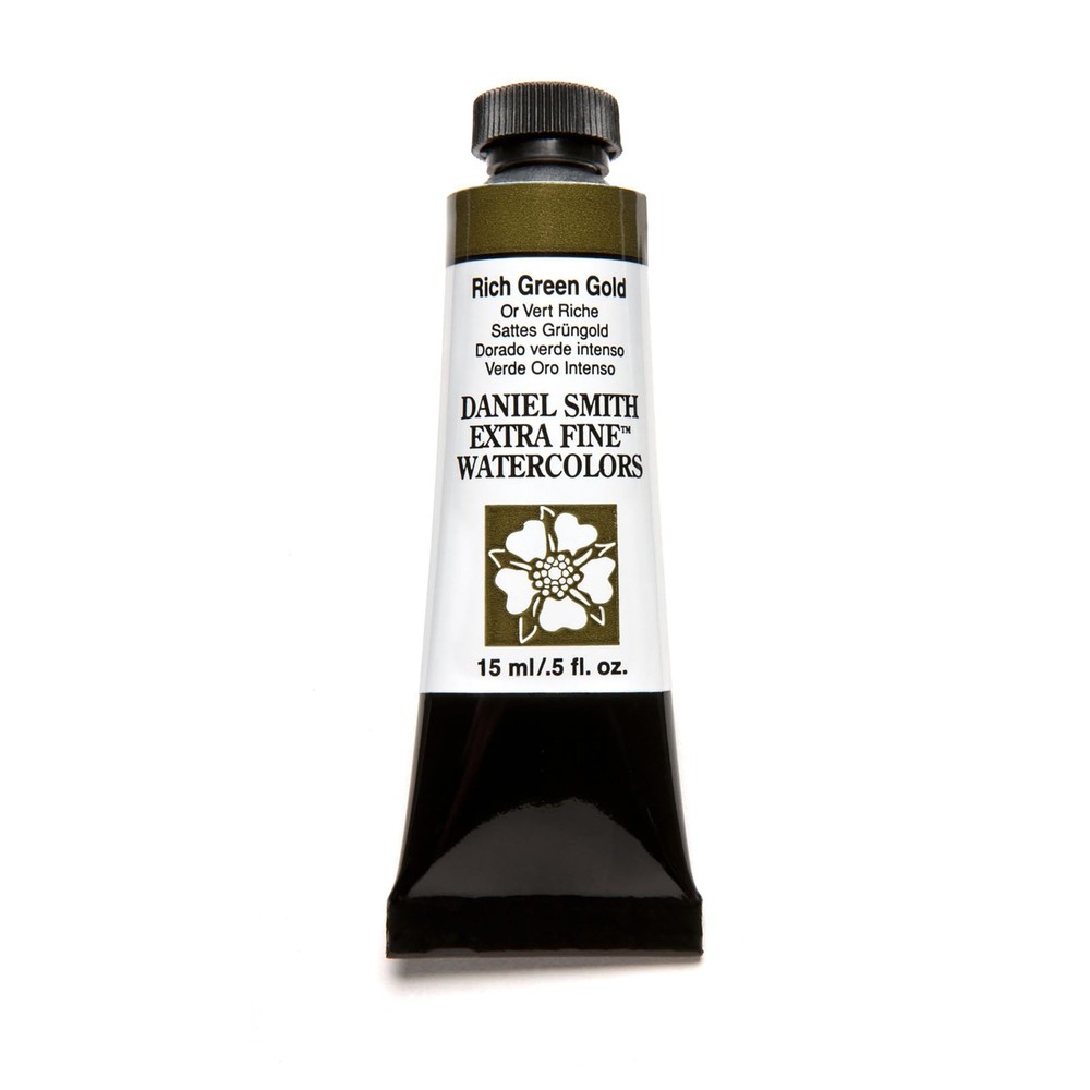 Extra Fine Watercolor 15ml Paint Tube, Rich Green Gold, 0.5 Fl Oz (Pack of 1)