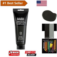 Quality BASICS 250ml Acrylic Paint for Artists – Ivory Black, Fade Resistant