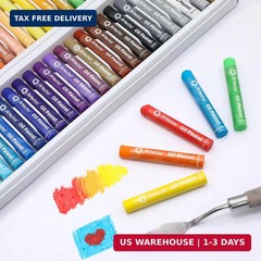 Artecho Oil Pastels Set of 50 Colors (8 x 60 mm), Soft Oil Pastels for Art Paint