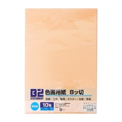 Ehime Paper Industry B2 Color Drawing Paper NKIG8×3P-03 Skin, 8-Cut, 10 Sheets,