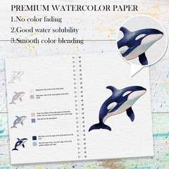 Watercolor Workbook, Watercolor Workbook Paint Book Beginner Friendly, 12 Dif…
