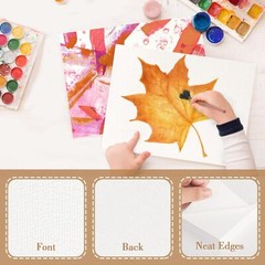 100PCS Watercolor Paper Pad 4×4 140lb Cotton Sheets for Kids Adults Artists