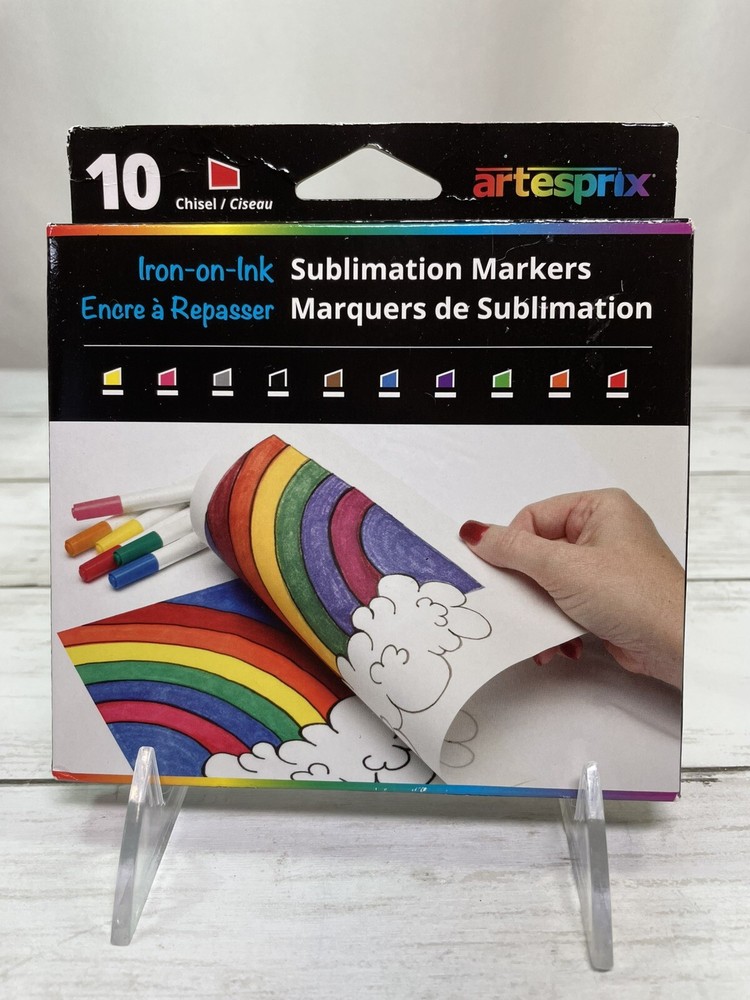 Artesprix Sublimation Markers – Chisel – 10ct – Iron on Ink – NEW