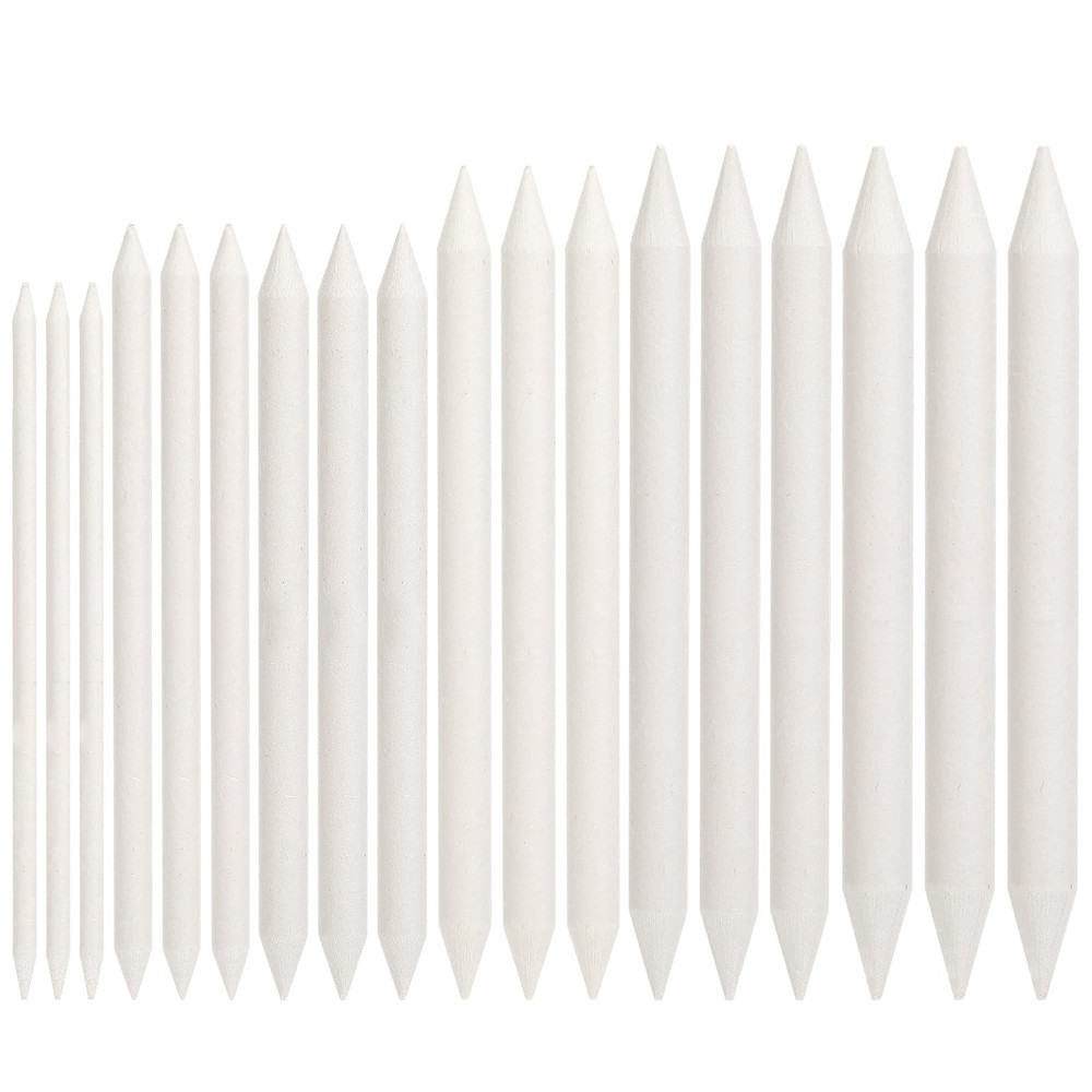 18 PCS Blending Stumps Set，Ymapinc Oil Pastels Blenders & Shading Tools white