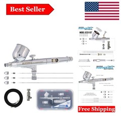 G233 Pro Dual-Action Gravity Feed Airbrush Kit – Perfect for Artists & Crafters