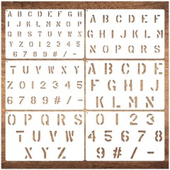1/2 Inch 3/4 1 Military Letter and Number Stencil small, white