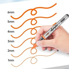Red Acrylic Paint Pens,12 Color Paint Pen Markers,Brush Tip Paint Pens for Ro…