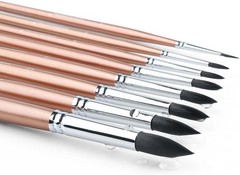 8-Piece Natural Goat Hair Round Watercolor Brush Set