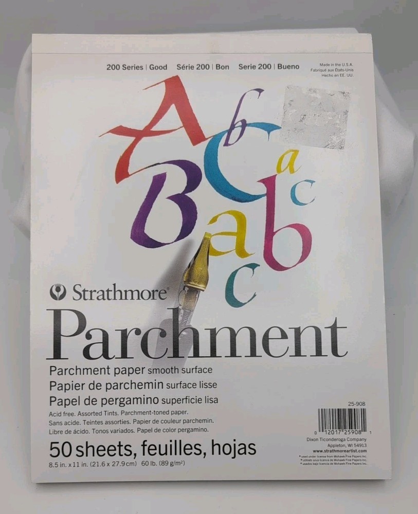 Strathmore 200 Parchment Paper Smooth – Assorted Tints 8.5″ x 11″ 50 Sheets NEW