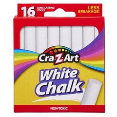 Cra-Z-art White Chalk, 16 Count (10800-48) 16 (Pack of 1), white