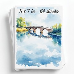 64 Sheets Watercolor Paper Pad 5″x7″ Water Color Paper 140lb/300gsm 100% C…