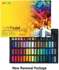 Soft Pastel Set – 64 Vibrant Colors for Artists | Smooth & Blendable | Square Sh