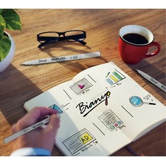 Bianyo Archival Ink Micro Pens, fineliner, graphic, Waterproof pens set of 9