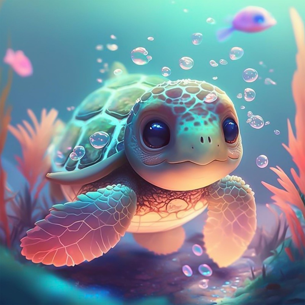 Sea Turtle Diamond Painting Kits for Adults – Cute Sea Turtle Diamond Art Kits f