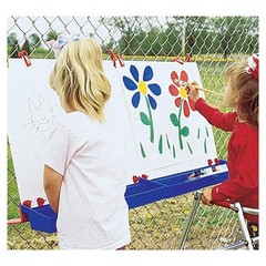 Constructive Playthings Outdoor Fence 47.5″W x 26.5″H x 5″D, White or Gray
