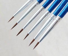 10Pcs Nylon Hair Artists Paint Brush Acrylic Watercolor Round Pointed Tip B