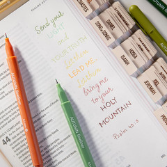 Fine Tip Pens, 8 Bible Pens No Bleed Through, Assorted Colors, 0.5Mm Fine Point