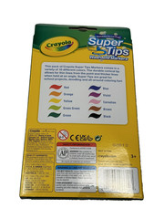 1 pack crayola super tips washable markers thin or thick 10 count