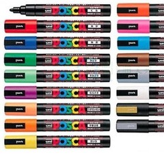 Genuine Uni POSCA Paint Marker Pen Medium Point PC-5M Set of 29 Colors