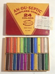 Vintage 24pc AN DU SEPTIC Dustless COLOR CHALK Binney Smith Barely Used