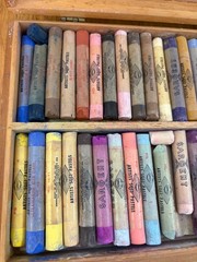 Antique SARGENT Artists Soft Pastels Original Wooden Box #5350/4