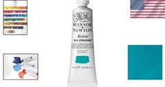 Professional Grade Cobalt Turquoise Light Oil Paint