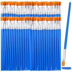 126 Pcs Flat Paint Brushes for Acrylic Painting, Small Small, Blue