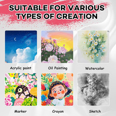 5X7In Small Canvases for Painting, 30 Pack Mini Canvas Boards for Painting Canva