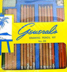 General Pencil Drawing & Sketching Pencil Kit No. 20 ~ 21 items Incl. New Sealed