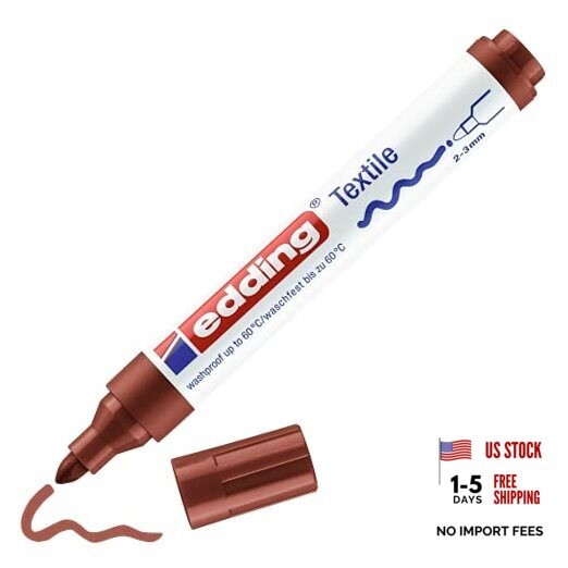 4500 Textile Marker – – 1 Pen – Round Nib 2-3 mm – 1 Count (Pack of 1) Brown