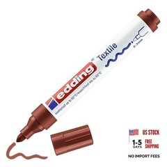 4500 Textile Marker – – 1 Pen – Round Nib 2-3 mm – 1 Count (Pack of 1) Brown