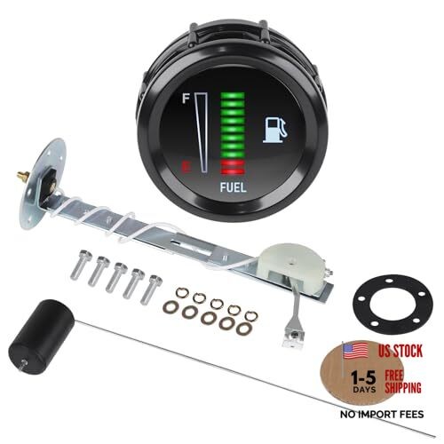 12V Universal 2″ 52mm Fuel Level Gauge with Stainless Steel Oil Float