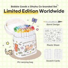 ✨ Ohuhu x Bobbie Goods Honolulu B 48 Color Alcohol Art Markers New | Ships Now ✨