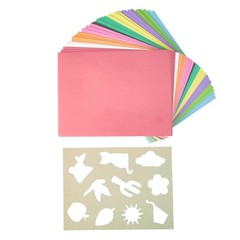 Colorations Lightweight Construction Paper, Stencil, 10 Colors, 300 Sheets