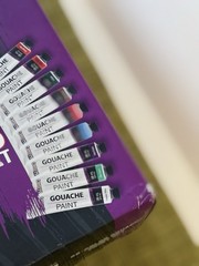 U.S. Art Supply 36 Color Set Gouche Paint in Large 18ml Tubes Color Mixing Wheel