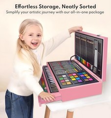194 Piece Deluxe Art Set, Painting Drawing Art Supplies with 4 Drawing Pads, …