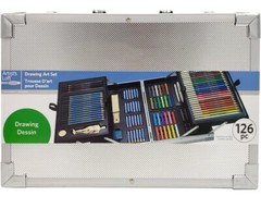 Drawing Dessin Art Set Artist’s Loft Metal Case 126 Piece Brand New Sealed