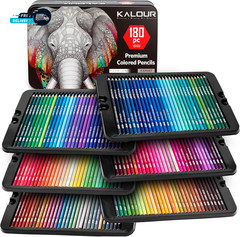 180 Colored Pencil Set for Adults Artists Rich Pigment Soft Core