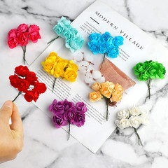 144Pcs Mini Paper Flowers, 30Mm Mulberry Paper 1.2″ Artificial Rose Flower with
