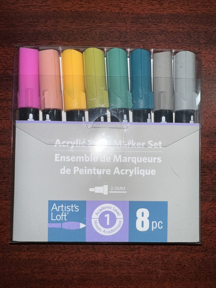 Artists Loft Acrylic Paint Marker Set 8 Piece Metalic Academic Level New 712685