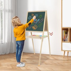 Wood Color Floor Standing Art Easel Easel for Kids Adjustable Standing Art Easel